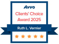 Avvo | Clients' Choice Award 2025 | Ruth L. Vernier | Five Stars